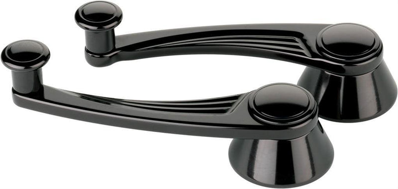 Billet Specialties Ball Milled Interior Window Crank Handles - Black (BSBLK46525) BSBLK46525