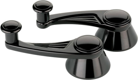 Billet Specialties Ball Milled Interior Vent Window Crank Handles - Black (BSBLK47525) BSBLK47525