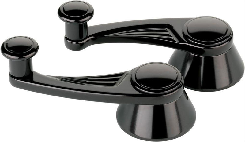 Billet Specialties Ball Milled Interior Vent Window Crank Handles - Black (BSBLK47525) BSBLK47525