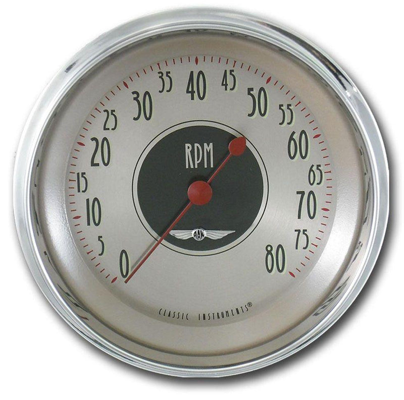 Classic Instruments All American Nickel Series 3-3/8 Tacho With (With High Step Bezel) (CIAN80SHC) CIAN80SHC