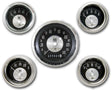 Classic Instruments All American Tradition 5 Gauge Set With High Step S/S Bezel (CIAT00SHC) CIAT00SHC