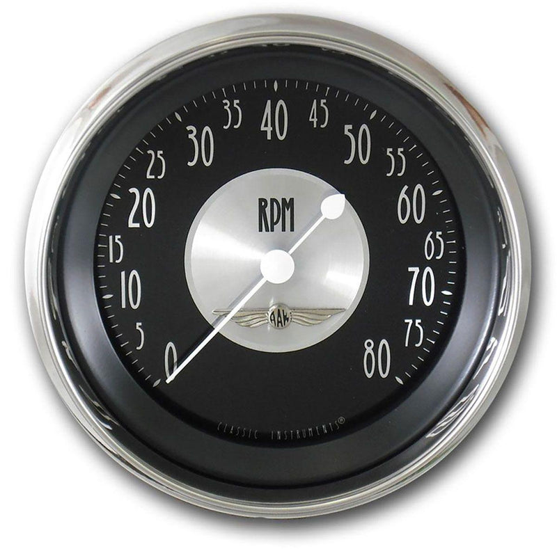 Classic Instruments All American Tradition 3-3/8 Tacho With High Step S/S Bezel (CIAT80SHC) CIAT80SHC