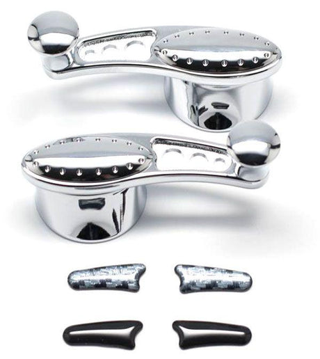 Clayton Chrome Billet 1/4 Vent Window Crank Handles (CLA-PT104) CLA-PT104