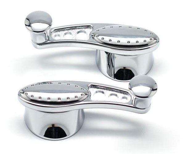 Clayton Chrome Billet 1/4 Vent Window Crank Handles (CLA-PT104EF) CLA-PT104EF