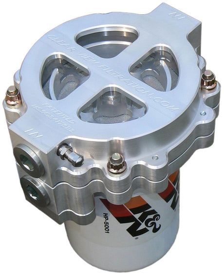 Clearview 6" Screw-On Oil Filter Assembly - Clear Anodised (CV125-115) CV125-115