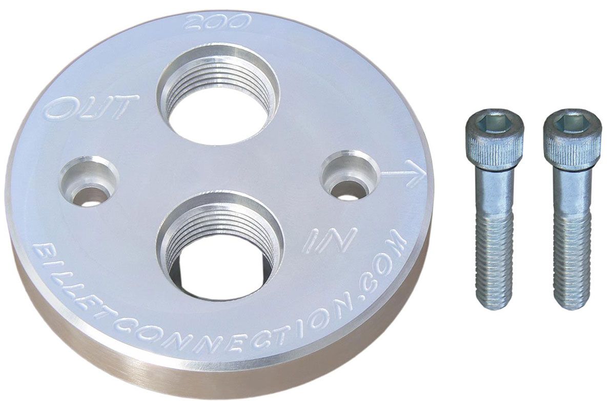 Clearview -12 ORB Billet Oil Block Adapter Kit - Clear Anodised (CV200)