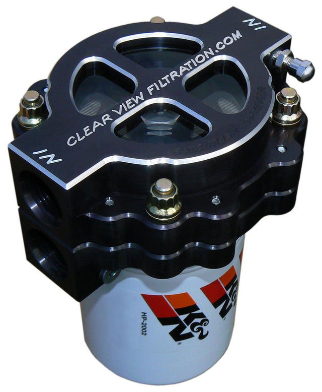 Clearview 4" Screw-On Oil Filter Assembly - Clear Anodised (CV400-115-B) CV400-115-B