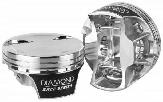 Diamond LS Dish Top Forged Pistons with Rings (D21541-RS-8)