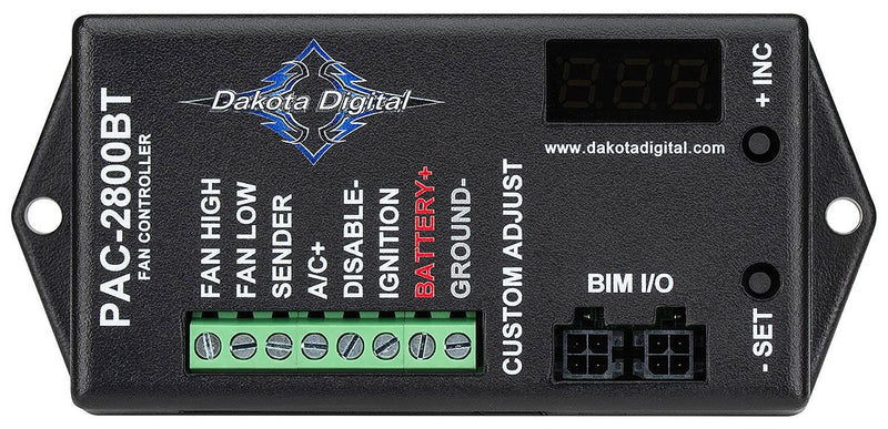 Dakota Digital Programmable Fan Controller with 70amp Relay (DAKPAC-2800PT)