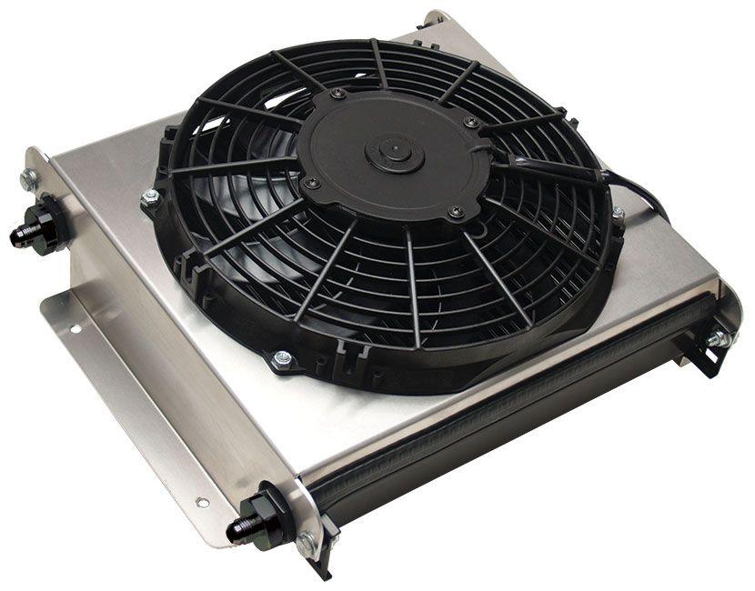 Derale 40 Row Hyper Cool Extreme Cooler with 10" Fan, 14.875" x 13" x 5.625" - Automotive - Fast Lane Spares