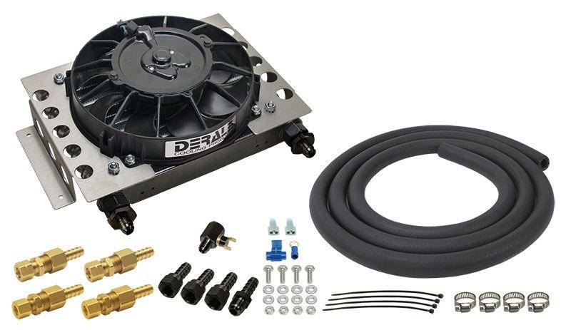 Derale Universal Atomic-Cool Remote Mount Transmission Cooler Kit with Fan (DP13950)