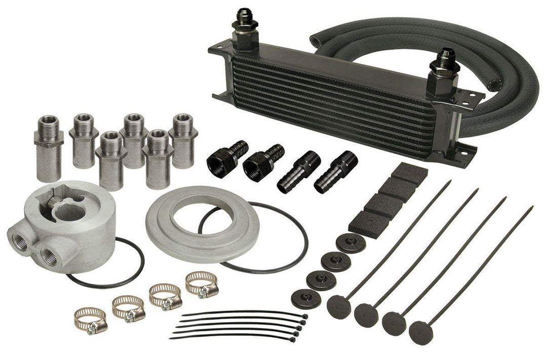 Derale Stacked Plate Engine Oil Cooler Kit (sandwich adapter) (DP15605)