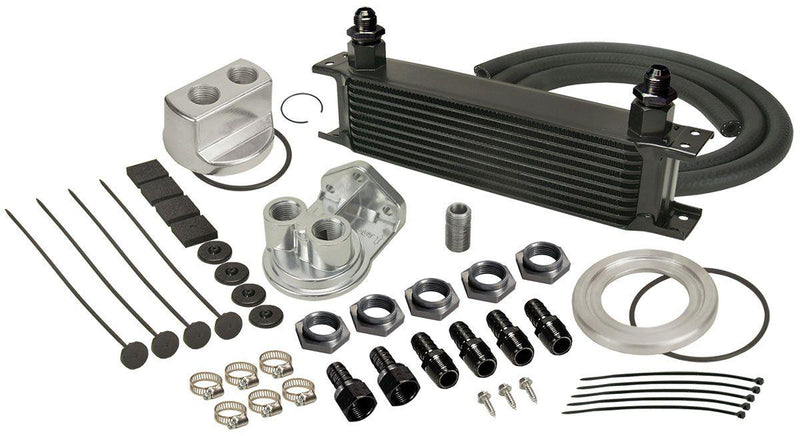 Derale Stacked Plate Engine Oil Cooler Kit (spin on adapter) (DP15651) DP15651