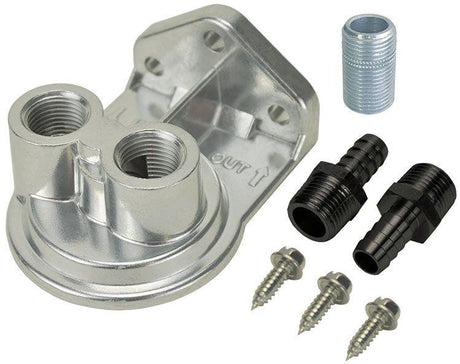 Derale Oil Filter Mount Kit with Top Entry Ports (DP15708) DP15708
