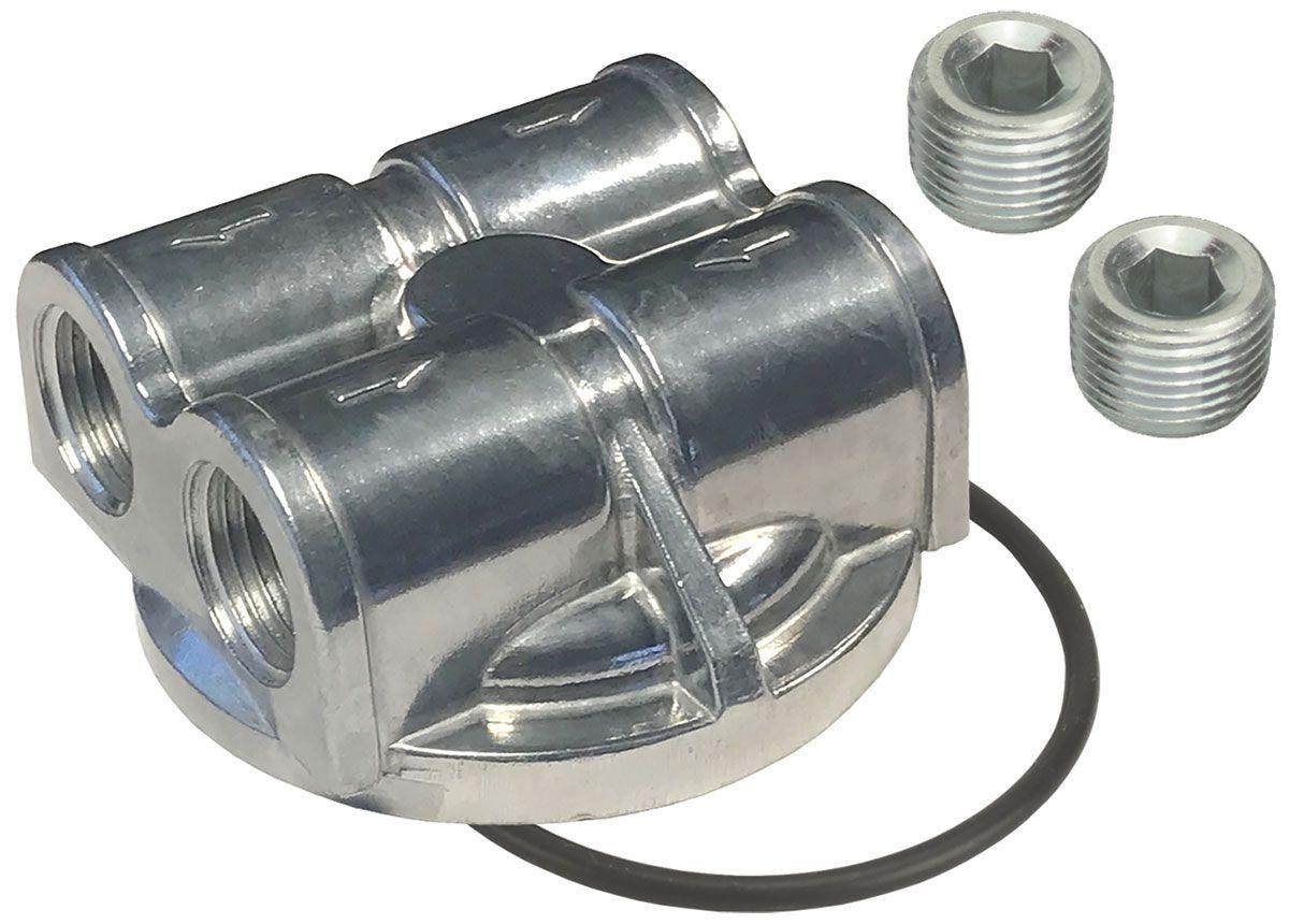 Derale Engine Spin-On Adapter - Dual Side Ports (DP15746) DP15746