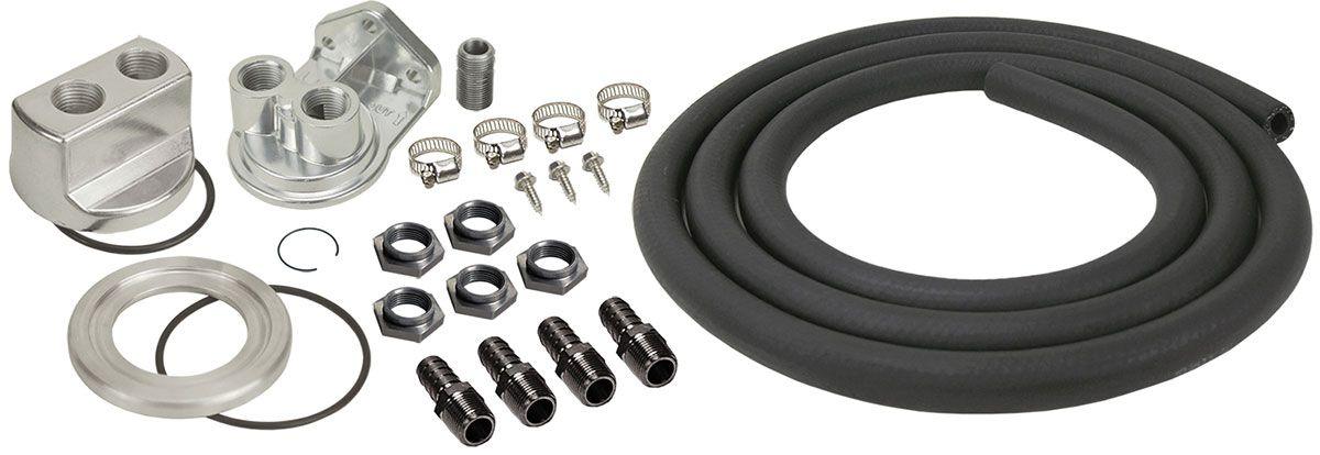 Derale Universal Single Mount - Ports Up Universal Oil Filter Relocation Kit (DP15748) DP15748