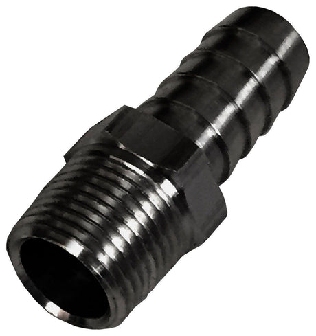 Derale Straight NPT Hose Barb Fitting 3/8" NPT Male x 1/2" Barb (DP98102) DP98102