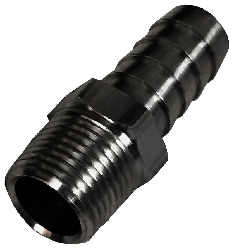 Derale Straight NPT Hose Barb Fitting 3/8" NPT Male x 1/2" Barb (DP98102) DP98102