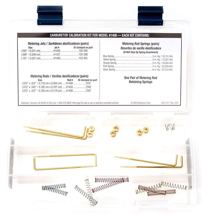 Edelbrock Calibration Kit for Performer Series Carburettors (ED1487)
