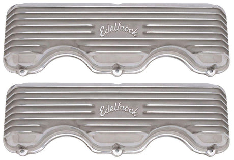 Edelbrock Classic Aluminium Series Valve Covers - Polished Finish (ED4140) ED4140