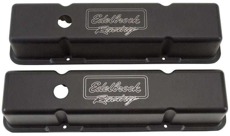 Edelbrock Victor Series Valve Covers - Black Finish (ED41733) ED41733