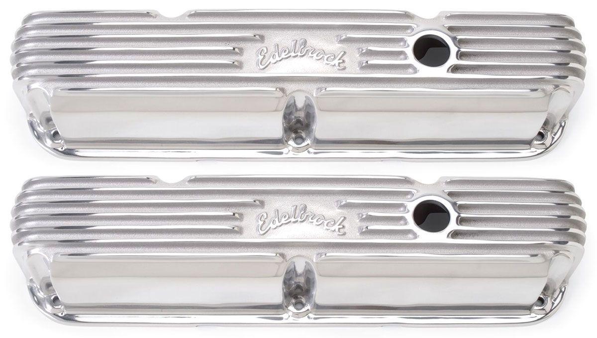 Edelbrock Classic Aluminium Series Valve Covers - Polished Finish (ED4176) ED4176