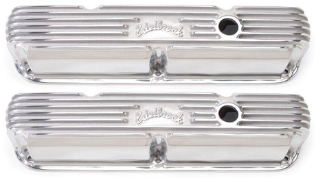 Edelbrock Classic Aluminium Series Valve Covers - Polished Finish (ED4176) ED4176