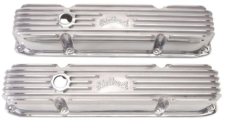 Edelbrock Classic Aluminium Series Valve Covers - Polished Finish (ED4192) ED4192