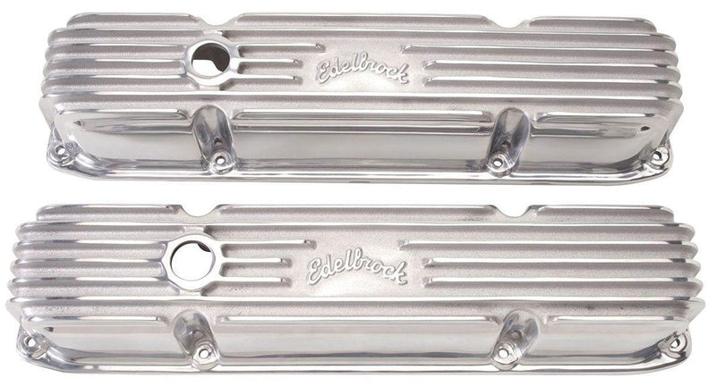 Edelbrock Classic Aluminium Series Valve Covers - Polished Finish (ED4192) ED4192
