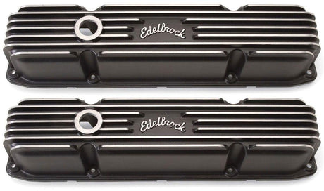 Edelbrock Classic Aluminium Series Valve Covers - Black Finish (ED41923) ED41923