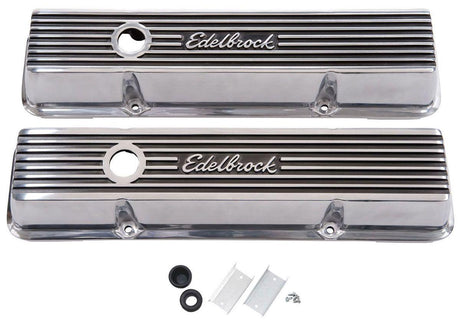 Edelbrock Elite 2 Series Short Valve covers - Polished (ED4262) ED4262