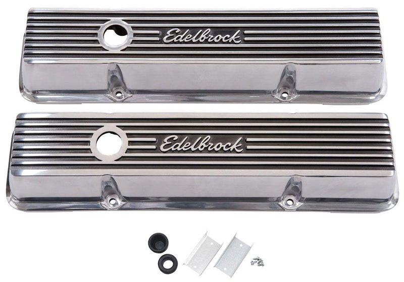 Edelbrock Elite 2 Series Short Valve covers - Polished (ED4262) ED4262