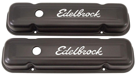 Edelbrock SIGNATURE SERIES VALVE COVERS PONTIAC V8, BLACK EDELBROCK - 4453 (ED4453) ED4453