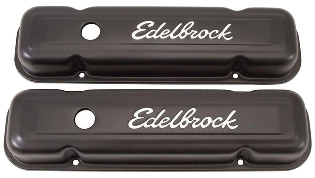 Edelbrock SIGNATURE SERIES VALVE COVERS PONTIAC V8, BLACK EDELBROCK - 4453 (ED4453) ED4453