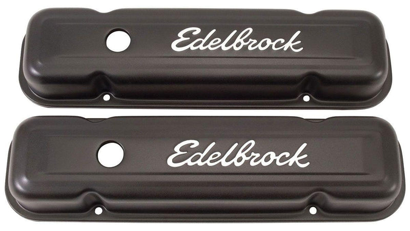 Edelbrock SIGNATURE SERIES VALVE COVERS PONTIAC V8, BLACK EDELBROCK - 4453 (ED4453) ED4453