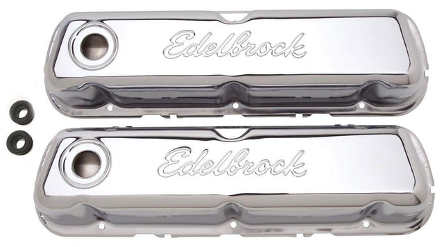 Edelbrock SIGNATURE SERIES VALVE COVERS SBF TALL, CHROME EDELBROCK - 4460 (ED4460) ED4460