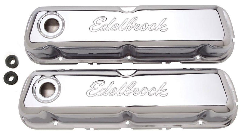 Edelbrock SIGNATURE SERIES VALVE COVERS SBF TALL, CHROME EDELBROCK - 4460 (ED4460) ED4460