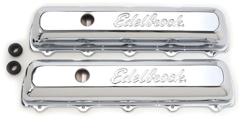 Edelbrock SIGNATURE SERIES VALVE COVERS OLDSMOBILE V8, CHROME EDELBROCK - 4485 (ED4485)