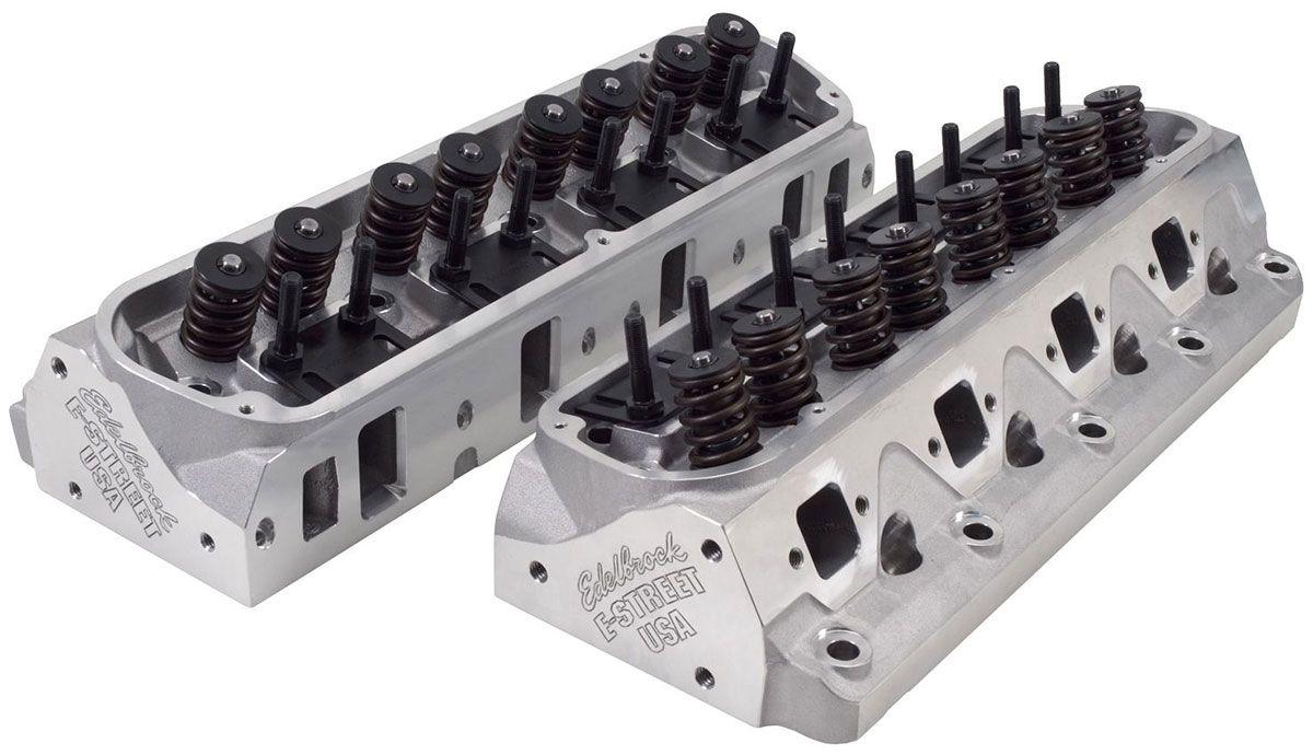 Edelbrock SB FORD 289 302 351W E-STREET HEADS 60CC COMPLETE HYD F/T 2.02 INT SBF EDELBROCK - 5025 (ED5025) ED5025