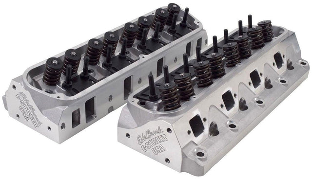 Edelbrock SB FORD 289 302 351W E-STREET HEADS 60CC COMPLETE HYD F/T 2.02 INT SBF EDELBROCK - 5025 (ED5025) ED5025