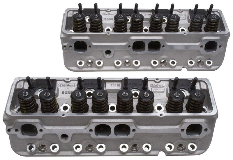 Edelbrock E-210 Cylinder Heads - Pair - Complete (ED5085)