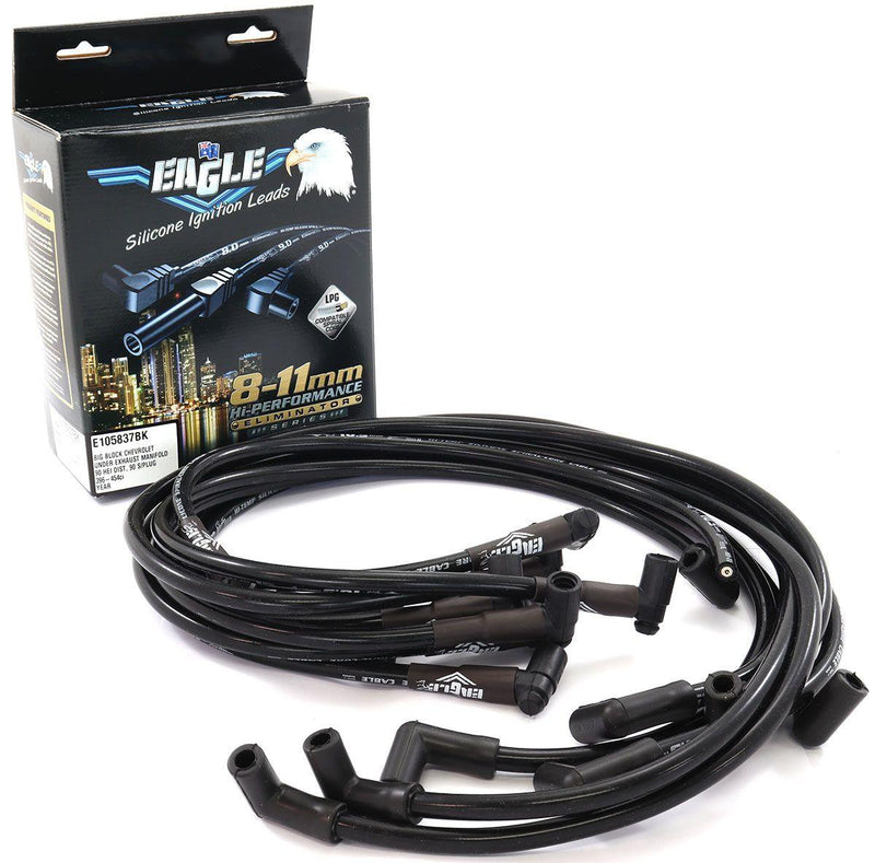 EL 10.5mm Eliminator Series II Under Exhaust Manifold Lead Set - Black (ELE105837BK) ELE105837BK
