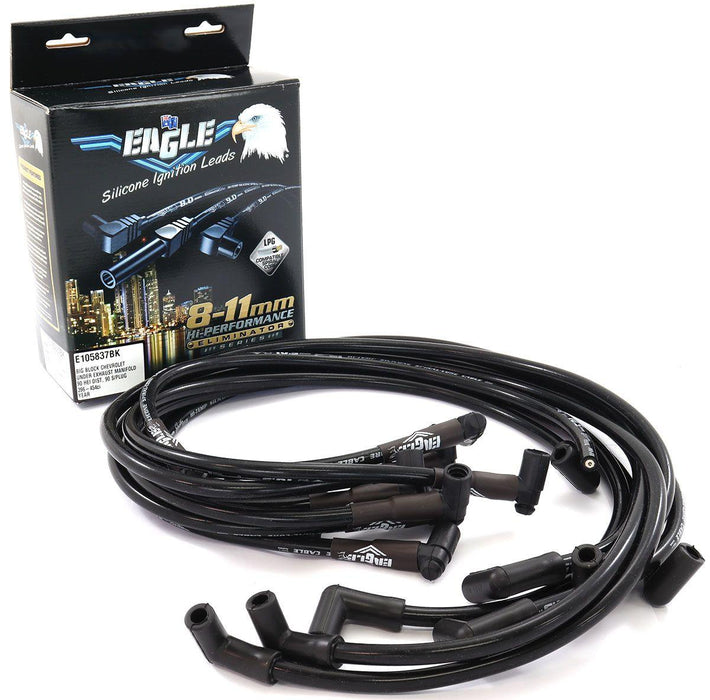 EL 10.5mm Eliminator Series II Under Exhaust Manifold Lead Set - Black (ELE105837BK)