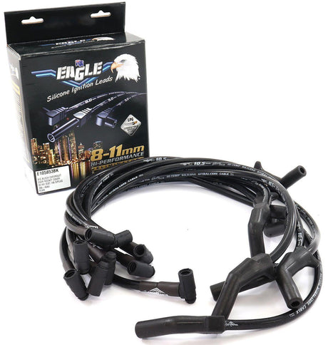 EL 10.5mm Eliminator Series II Over Rocker Cover Lead Set - Black (ELE105853BK) ELE105853BK