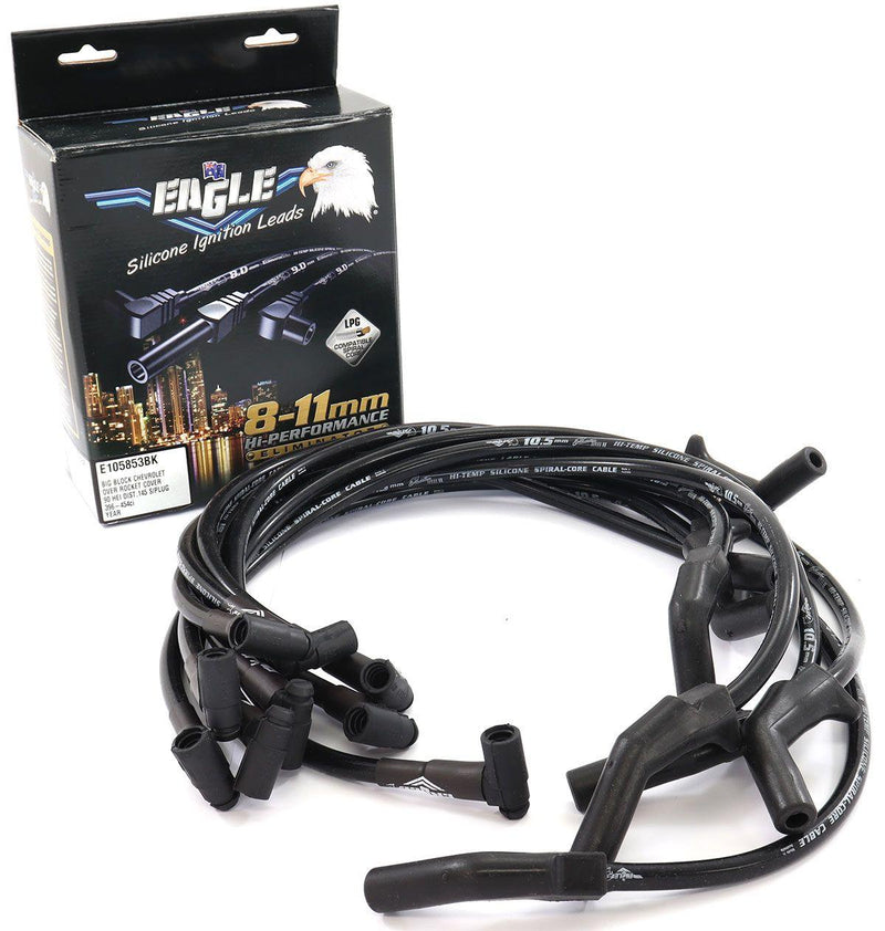 EL 10.5mm Eliminator Series II Over Rocker Cover Lead Set - Black (ELE105853BK) ELE105853BK