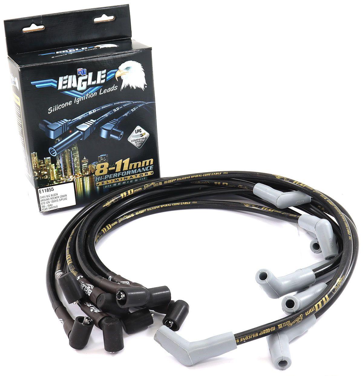 EL 11mm Eliminator Series III Around Rocker Cover Lead Set - Black (ELE11855) ELE11855