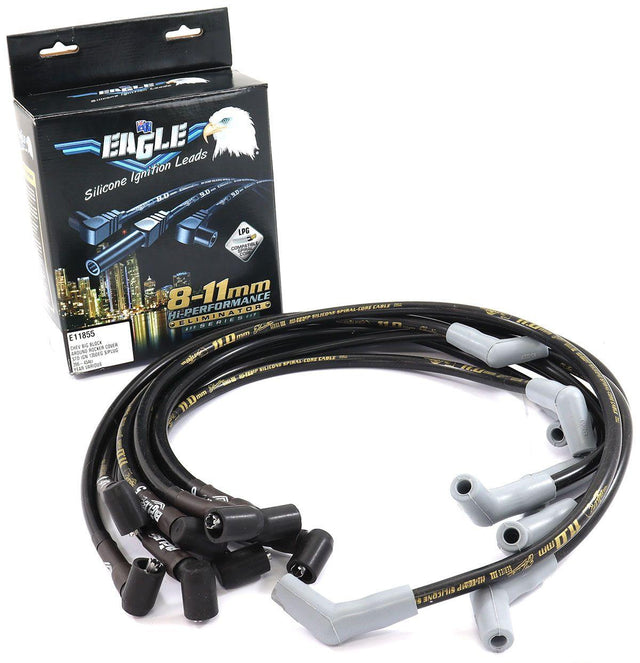 EL 11mm Eliminator Series III Around Rocker Cover Lead Set - Black (ELE11855) ELE11855