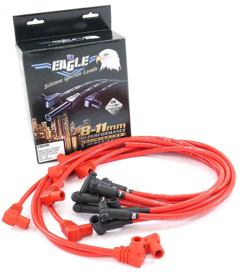 EL 9mm Around Valve Cover Style HEI Ignition Lead Set, Red (ELE9849R) ELE9849R