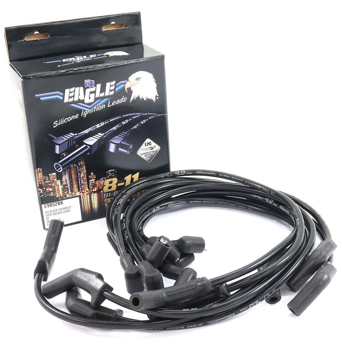 EL 9mm Eliminator Series I Over Valve Cover Lead Set - Black (ELE9852BK) ELE9852BK