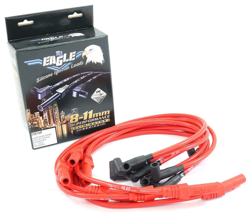 EL 9mm Eliminator Series I Around Rocker Cover Lead Set - Red (ELE9876R) ELE9876R